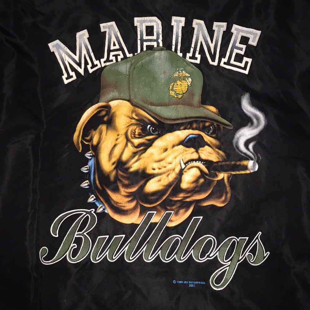 Ma-1 Vintage Marine Bulldogs JRS ent Flight Jacket